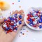 60g Mix Flatback Pearls and Flatback Rhinestones for Crafts(White|Red|Blue)